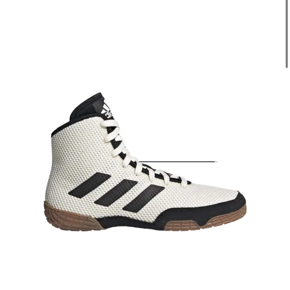 Adidas Men’s White and Black High-Top Wrestling Shoes